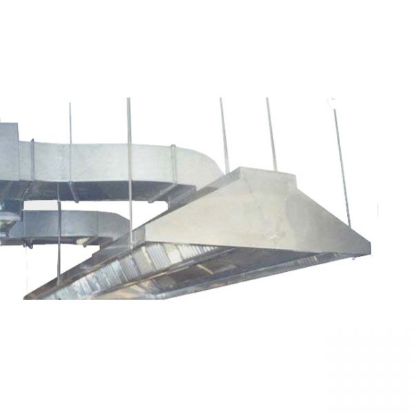 Island Type Exhaust Hood with Duct Line